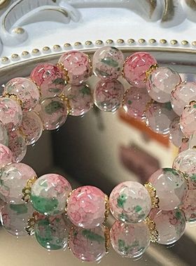 中国风秋日限定花间物语高颜值变色手串女少森系手链琉璃饰品