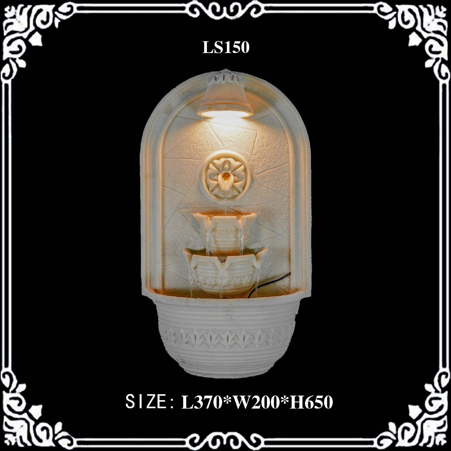 仿砂岩墙壁喷泉流水欧式壁画雕刻流水树脂水幕墙景观流水壁画