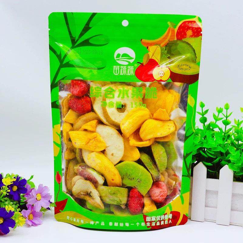 新日期苗蔬蔬综合水果脆草莓菠萝蜜干秋葵果蔬菜乾脆片零食香菇袋