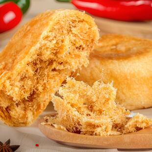 新货2024友臣肉松休闲小吃年货糕点零食品早餐整箱原味饼500g休闲