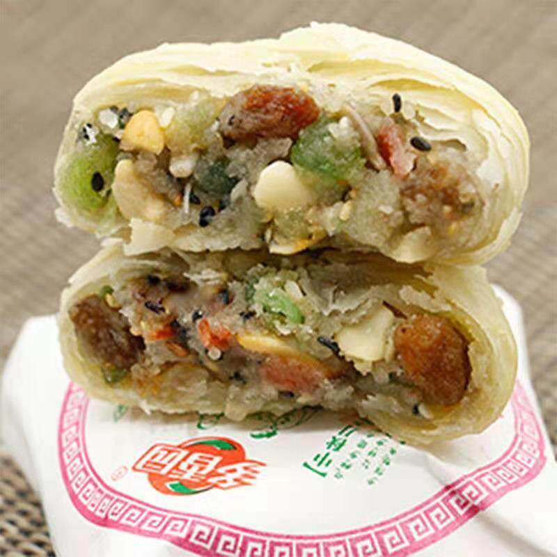 新日期苏式酥皮五仁月饼手