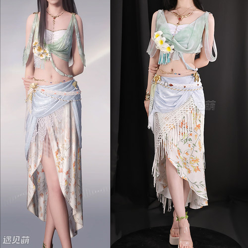 遇见萌恋与深空cos服晴云漫影温泉卡泳衣夏以昼主控C服泳装女定金