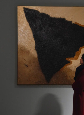 松风拂画新中式风客厅背景墙挂画复古感茶室装饰画酒店民宿软装画