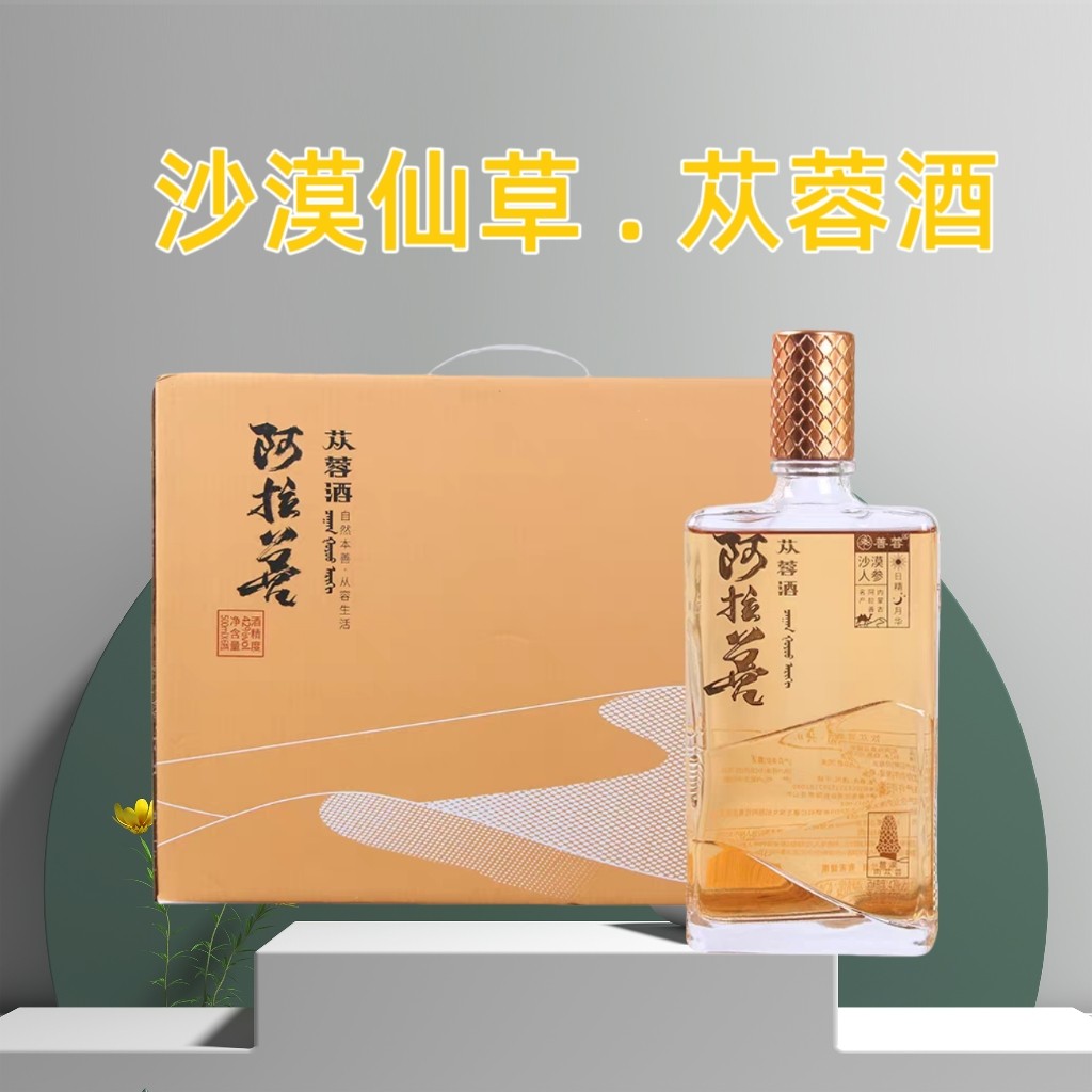 内蒙古特产阿拉善肉苁蓉酒能力强劲正品小瓶42度沙漠人参酒