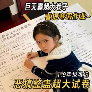 超大试卷创意搞笑整蛊恶搞小孩拍照道具巨无霸大型试卷惊喜小礼物
