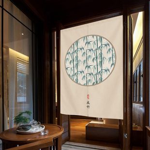 门帘隔断帘子屏风客厅卧室家用中国风布帘玄关过道挂帘装 新中式 饰
