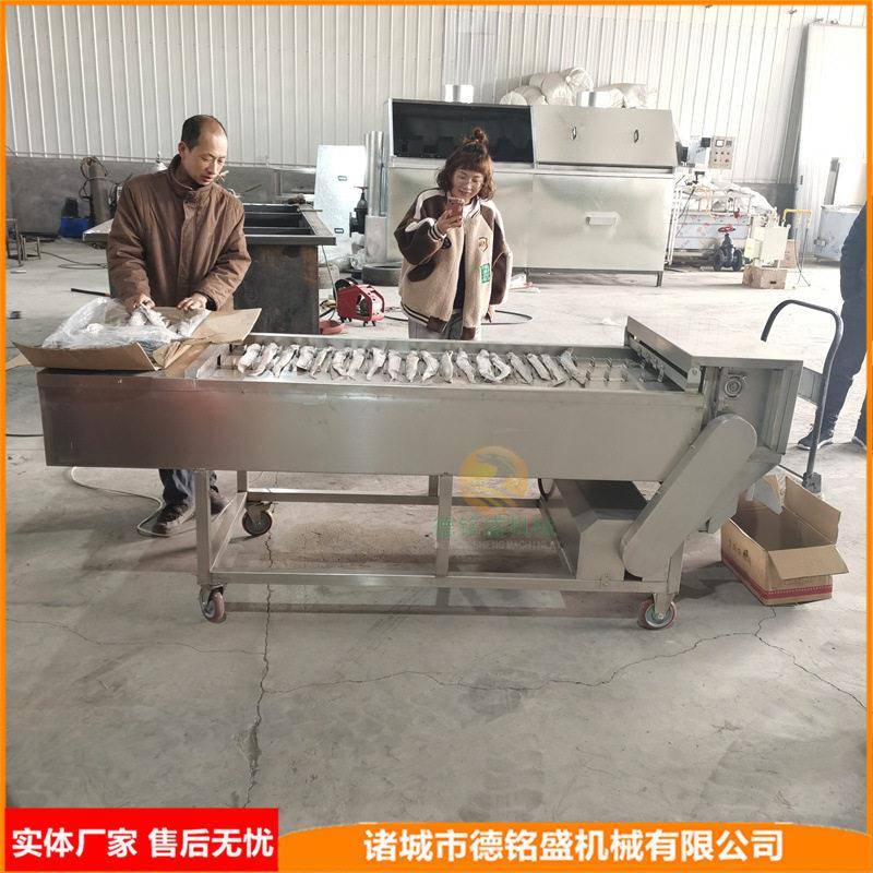 宽实肉厚的冻鱼切段机 带鱼段成套加工设备 鲜带鱼分段机