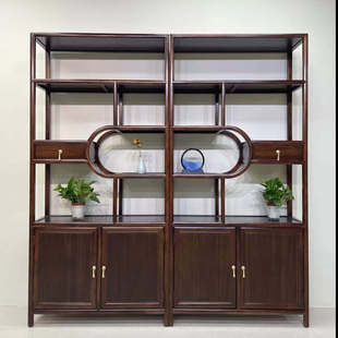 金花梨木博古架博古架实木多宝阁茶叶架子置物架展示柜隔断柜