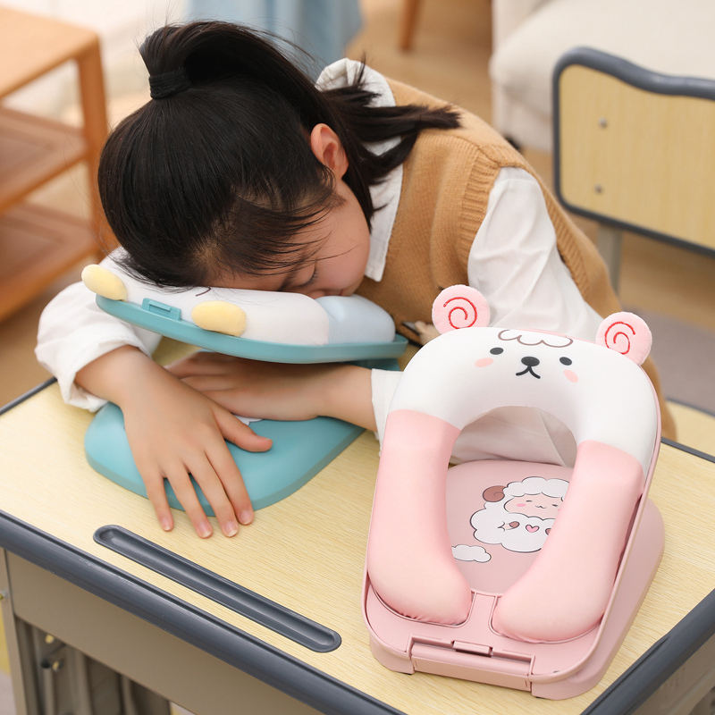 夏季午睡枕小学生趴睡枕儿童折叠午休神器趴桌上睡觉便携枕头抱枕