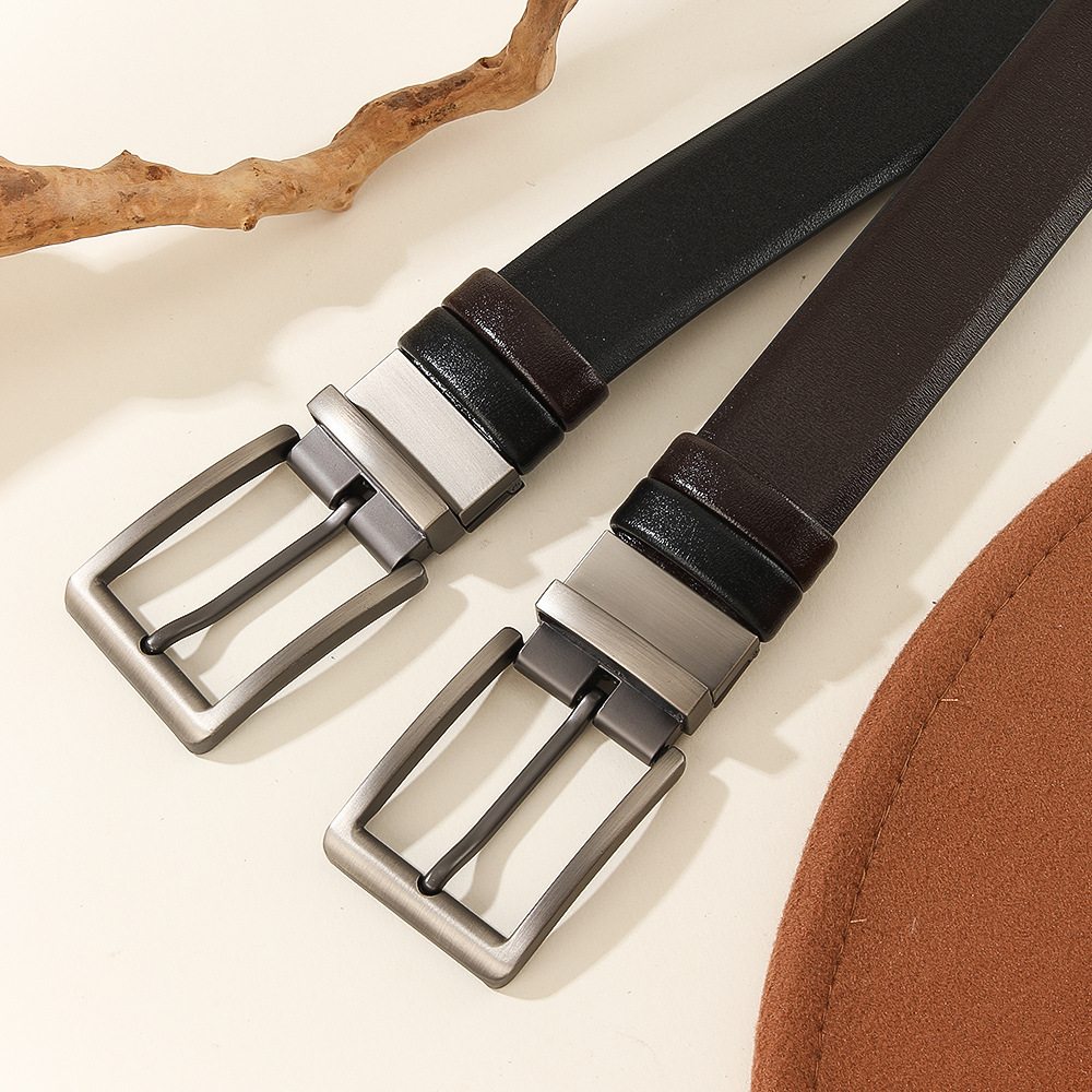 2025新品针扣休闲黑色皮带