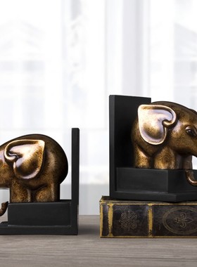 美式书靠书立书档创意书房复古动物摆饰乔迁新居礼物送礼装饰摆件