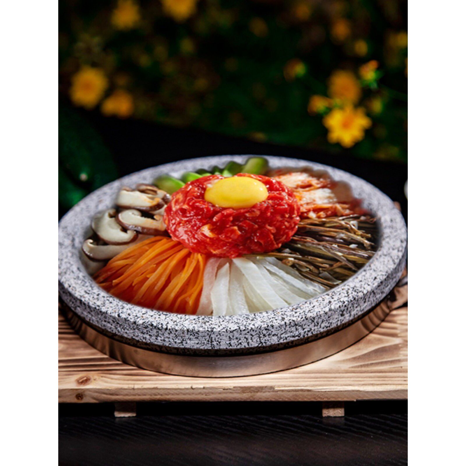 天然石锅韩国拌饭砂锅烤石盘烧烤盘韩式烤肉烤盘深烤盘石锅鱼家