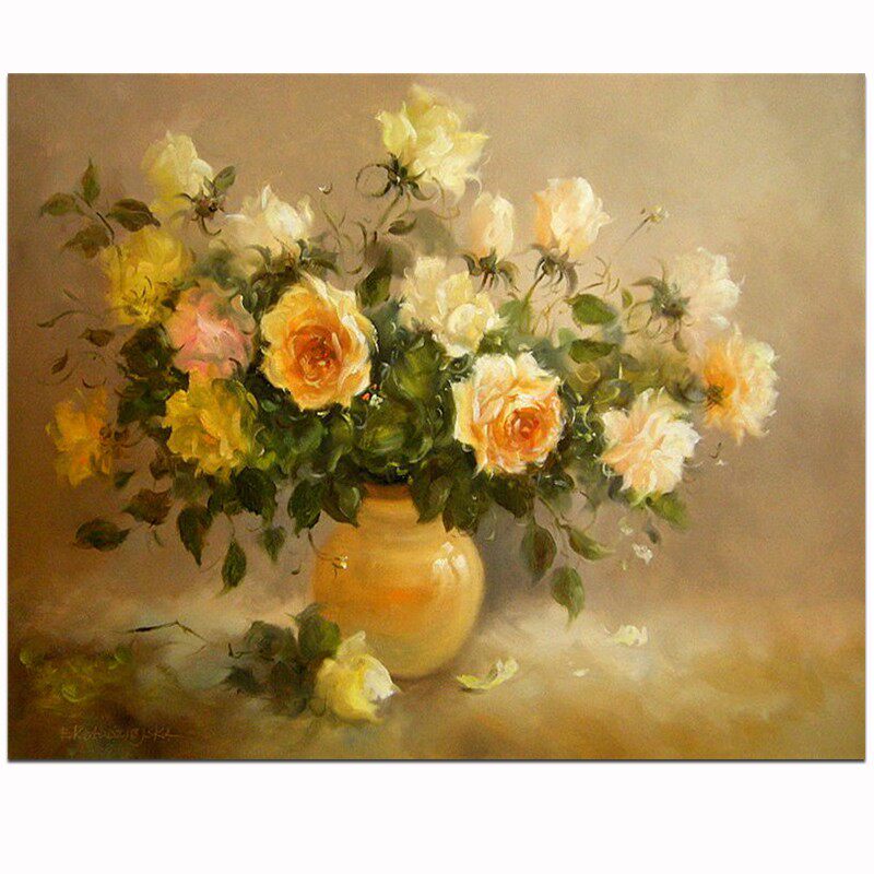DIY数字油画客厅风景花卉人物情侣卡通动漫大幅手绘装饰画