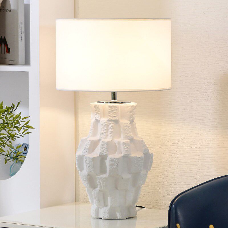 新中式陶瓷台灯卧室客厅酒店摆件简约现代轻奢高级感装饰牀头柜灯