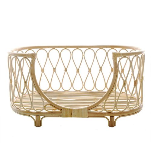 藤编艺术宠物床编织狗狗沙发猫咪公主床ins拍照日系藤床猫窝狗窝