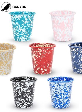 现货Crow Canyon Home搪瓷琺瑯复古茶杯水杯咖啡杯饮料啤酒杯