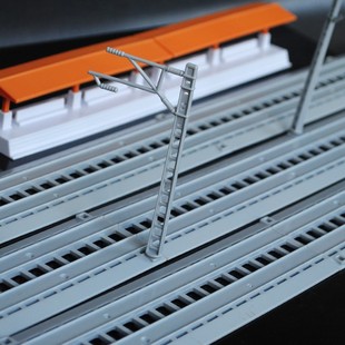 火车配件塑料轨道玩具80cm一节轨道站台高铁列车地铁复兴号轨道车