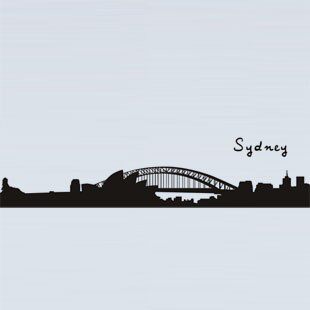 悉尼Sydney墙帖 幼稚园装饰贴纸 澳大利亚卧室浴室墙贴wall decal