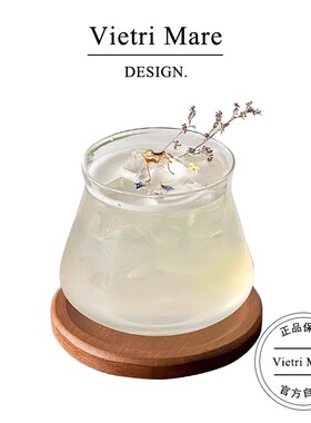 Vietri Mare玻璃杯中式翻口大肚咖啡杯威士忌酒杯冷萃杯子丨赫林