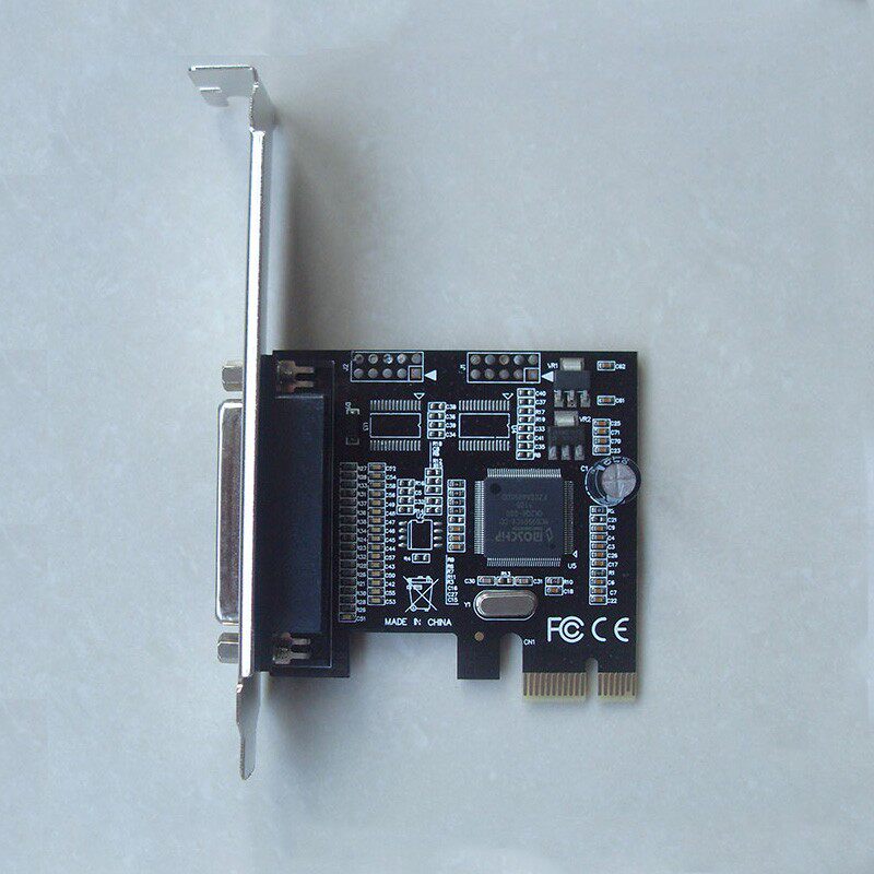 PCI-E并口卡LPT打印机接口短铁片全高半高挡板2U小机箱mos进口芯