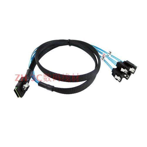 工厂直销SFF 8087对4SATA反向Mini SAS数据线背板接主板SATA接口