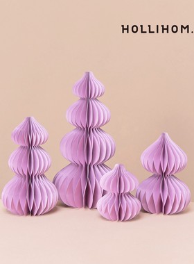 逅里 紫气东来 叠叠葫芦摆件 紫色新中式老钱风客厅玄关 艺术装饰