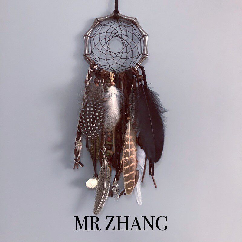 MR ZHANG原创男生捕梦网加勒比印第安羽毛挂饰文艺礼物复古ins风