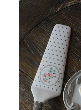 MUSe Garden 中古ck小碎花 复古英伦玫瑰陶瓷蛋糕铲摆拍道具