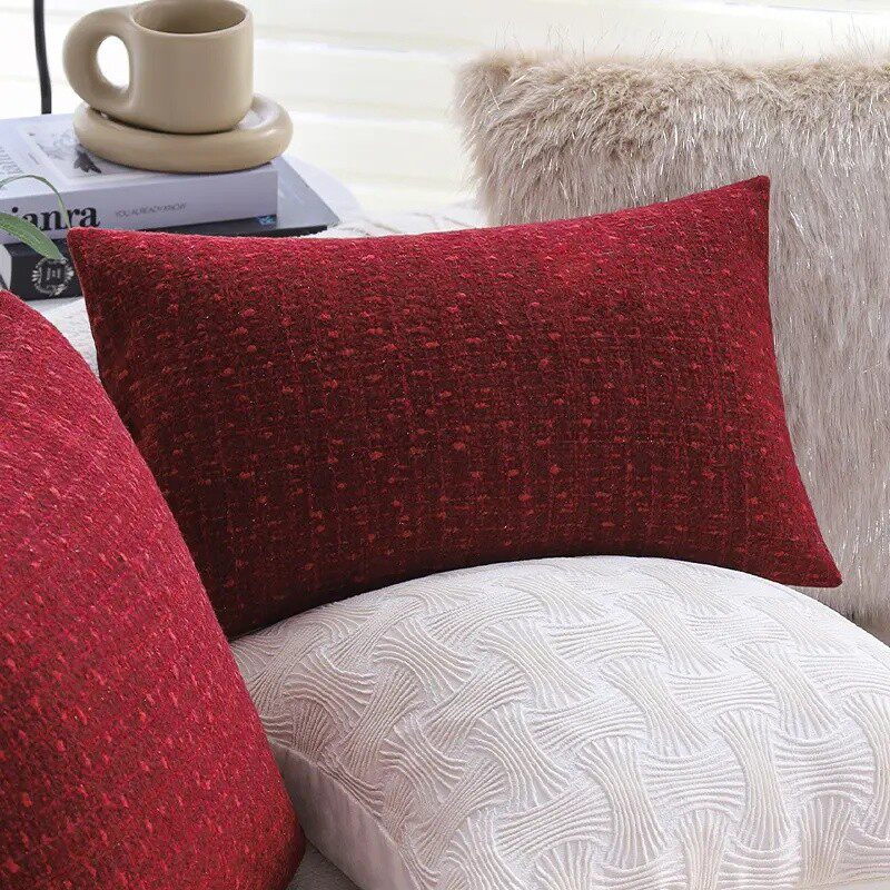 喜庆高级感红色抱枕高级法式轻奢靠垫沙发客厅抱枕套乔迁新婚装饰