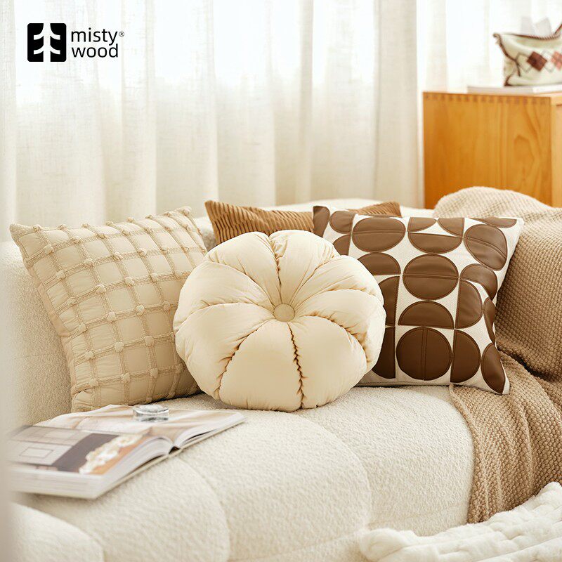 迷雾之森 法式奶油风抱枕组合高级感枕套客厅沙发靠枕靠背靠垫