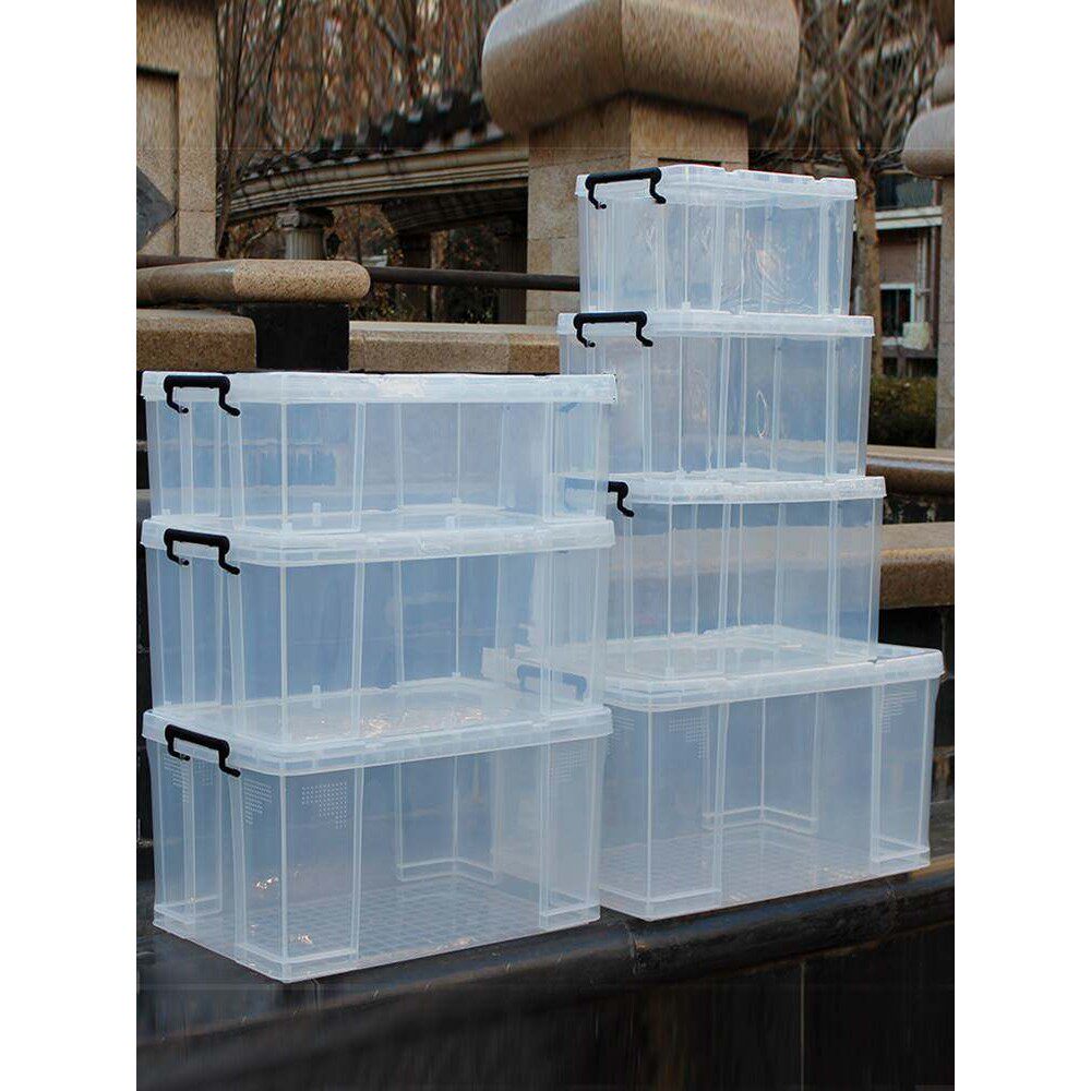 透明收纳箱全透高塑料箱直上直下收纳箱整理箱特大号箱子储藏箱