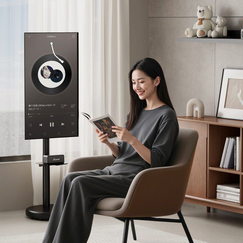 北弧电视落地支架闺蜜机平替挂架可移动旋转升降适用40-85寸FS450