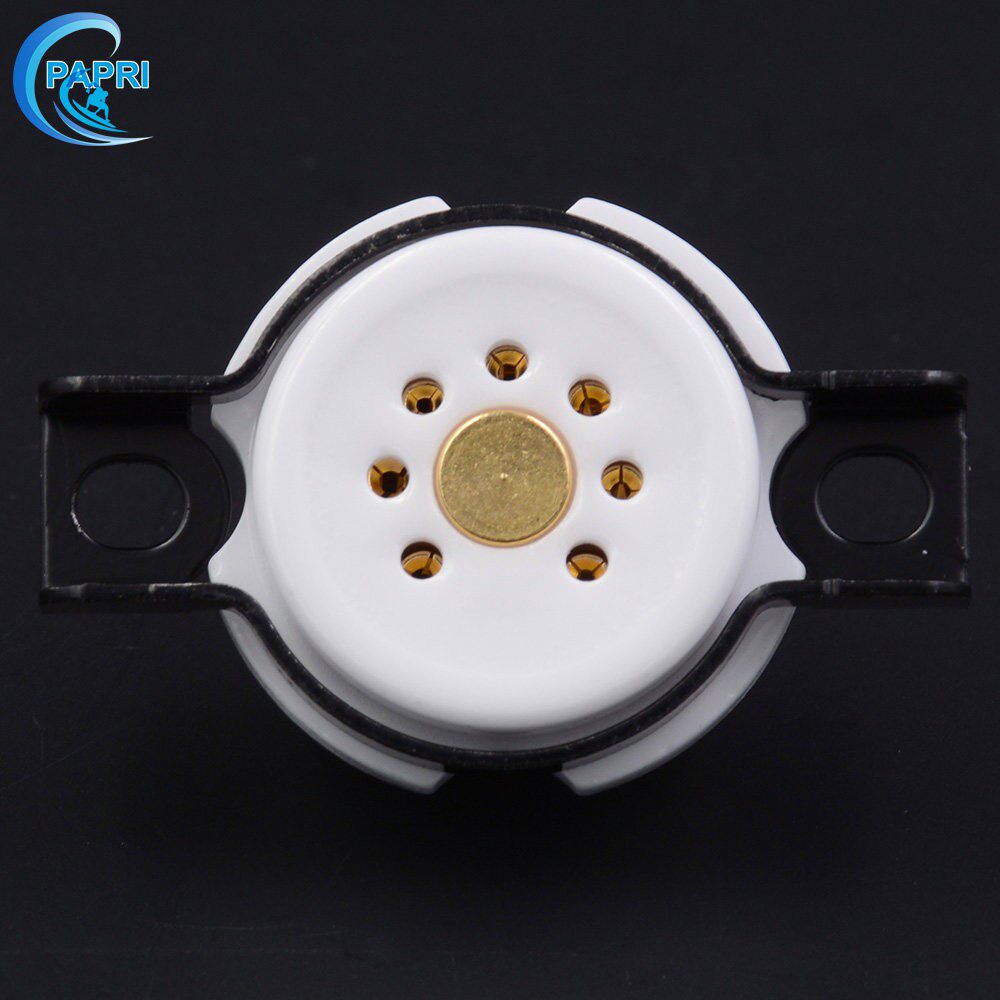 PAPRI陶瓷7脚真空管座镀金脚搭棚用於6Z4 6X4 EF95 EZ90 等