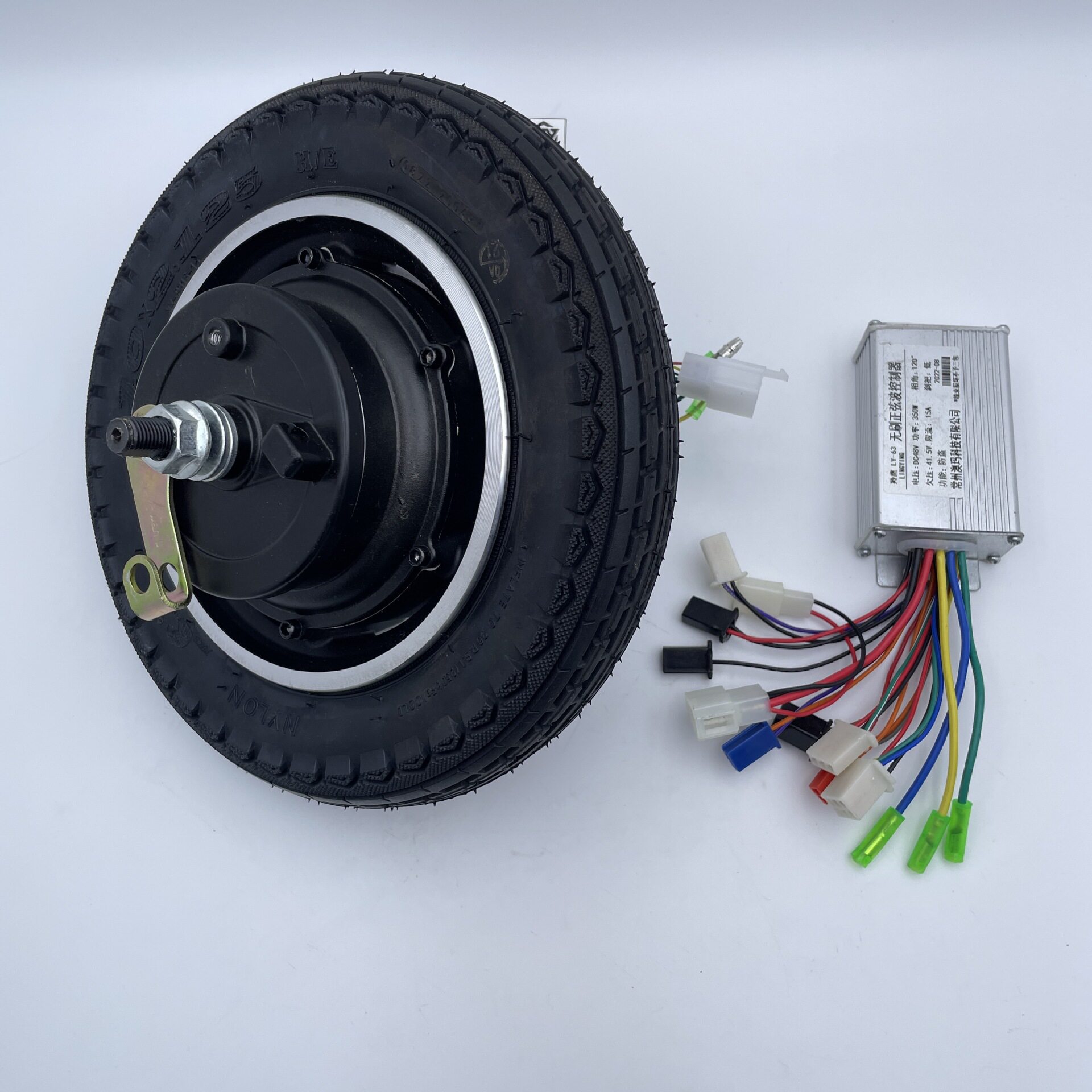 跨境批发滑板车电动车轮毂电机36V48V350W电机无刷控制器10X2.125