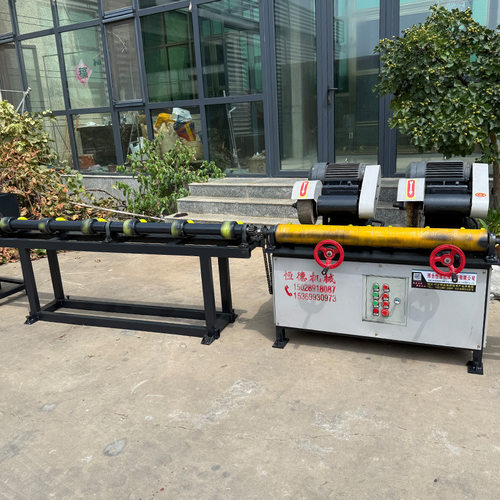 圆管抛光机钢管不锈钢管打磨机全自动无心外圆除锈机抛光拉丝机