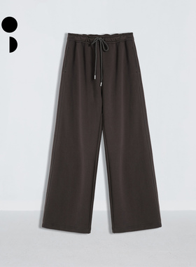 WZWJ/未知未觉纯棉复古松弛抽绳直筒宽松阔腿休闲裤女W544K18322