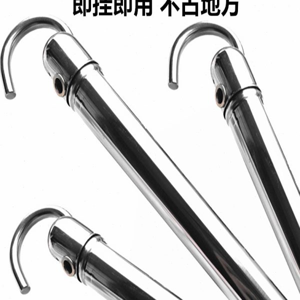 阳台伸缩晾衣杆晒被子神器衣架单杆折叠隐形收纳晒床单挂钩不锈钢
