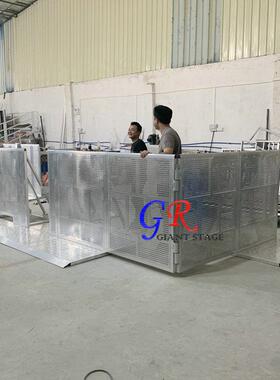 barriers铝合金群众围栏承重测试防爆护栏铝合金折叠防暴栏