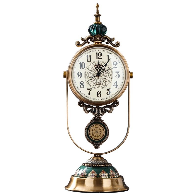 欧式座钟家用客厅时钟复古钟表轻奢摆件机械桌面台式摆钟美式台钟,家居饰品,台钟/闹钟,淘宝优惠券,粉丝福利购,淘宝优惠卷