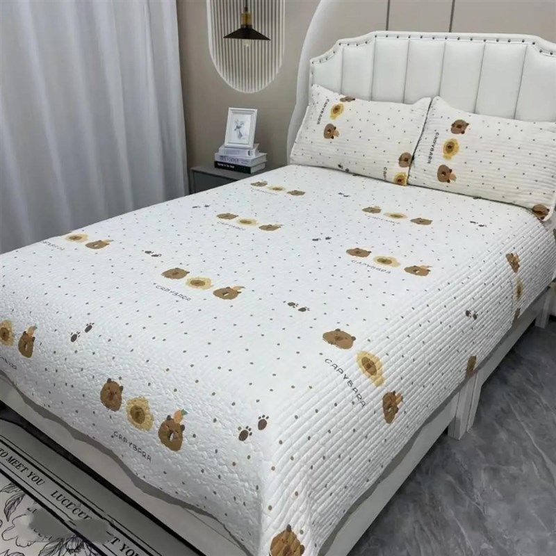 四季绗缝床盖水洗床盖三层夹棉加厚榻榻米床单床罩四季通用,床上用品,床单,淘宝优惠券,粉丝福利购,淘宝优惠卷