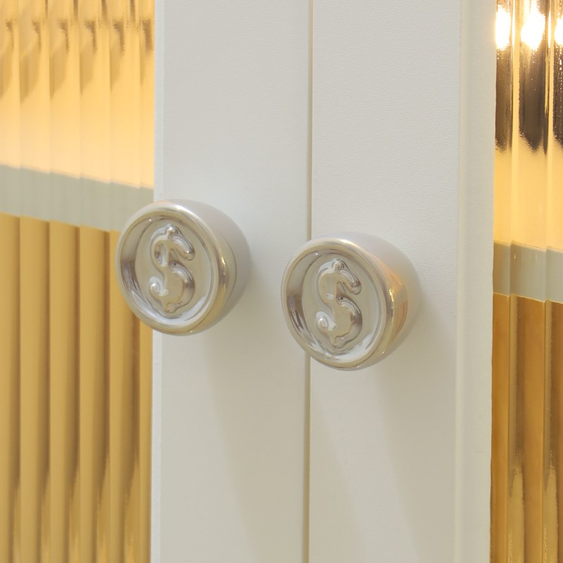 新款个性金币柜子拉手高档定制衣柜柜子橱柜门抽屉时尚灰色小把手