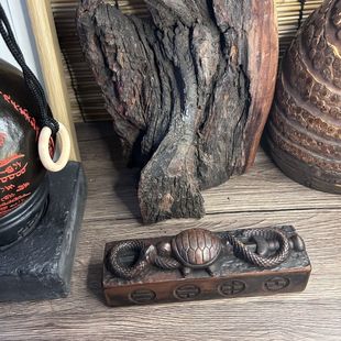 雷击枣木惊堂木龙龟八卦玄武雷击木镇坛木镇尺醒木老旧物件款式