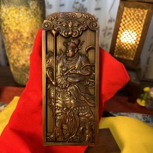 吞口马元帅华光大帝三眼灵光实木令牌仿古色尺寸17.5x7.5x3.5