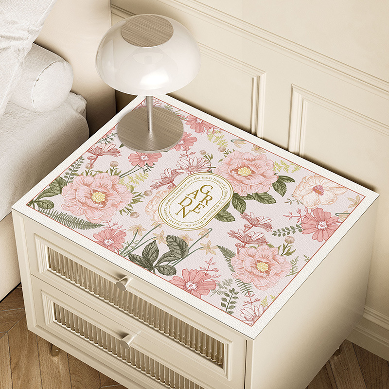 卧室床头柜保护垫冰箱滚筒洗衣机盖布防水桌布台面防尘垫子桌垫小