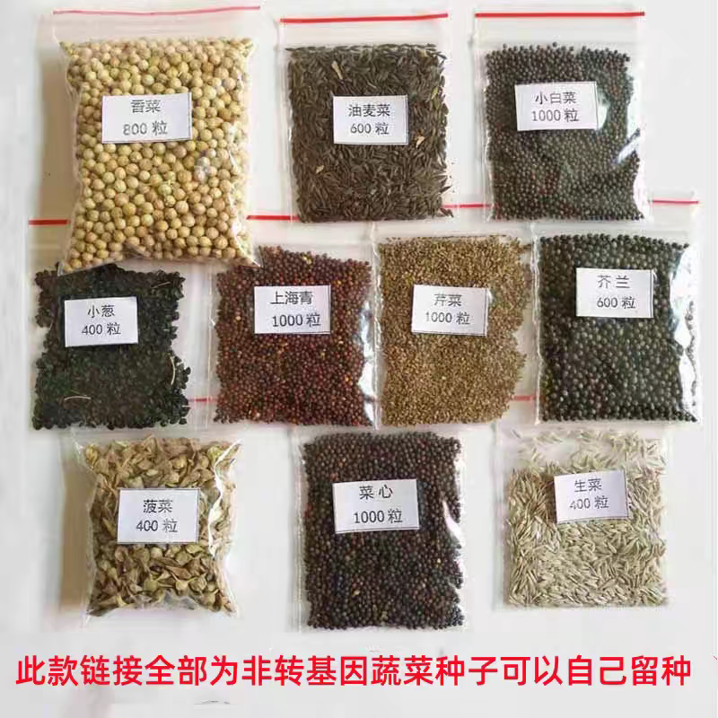 老品种蔬菜种子 自留老品种 非转基因 可持续留种四季蔬菜种子