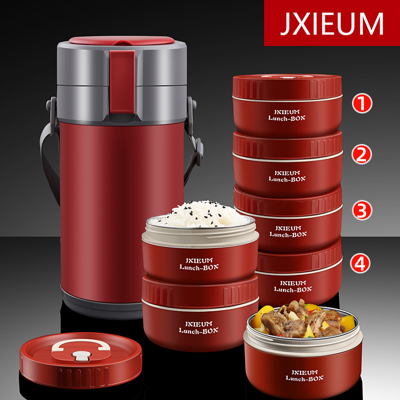 保温便当盒24小时超长保温上班族学生大容量饭桶316L不锈钢多层