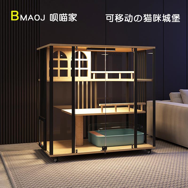 全景猫笼子别墅猫柜猫舍