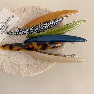 小众色一字夹马尾扣夹子半扎发弹簧夹博主横夹发卡女发夹发饰头饰