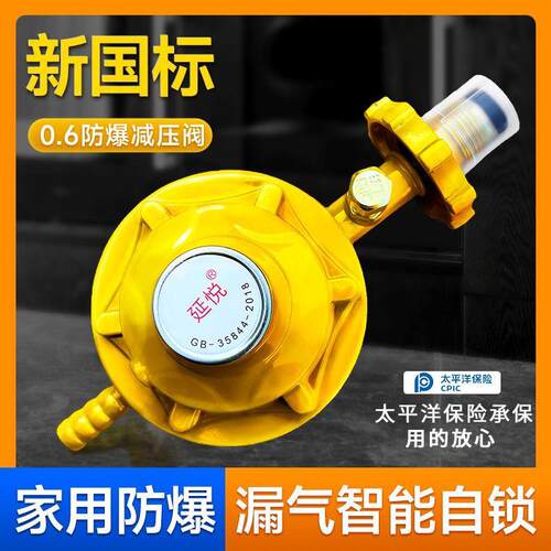家用减压阀燃气灶防爆煤气大流量大火力液化气调压器燃气表低压