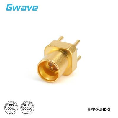 谷波 GPPO(Mini-SMP)公PCB穿板焊接连接器 40GHz 光孔 GPPO-JHD-S
